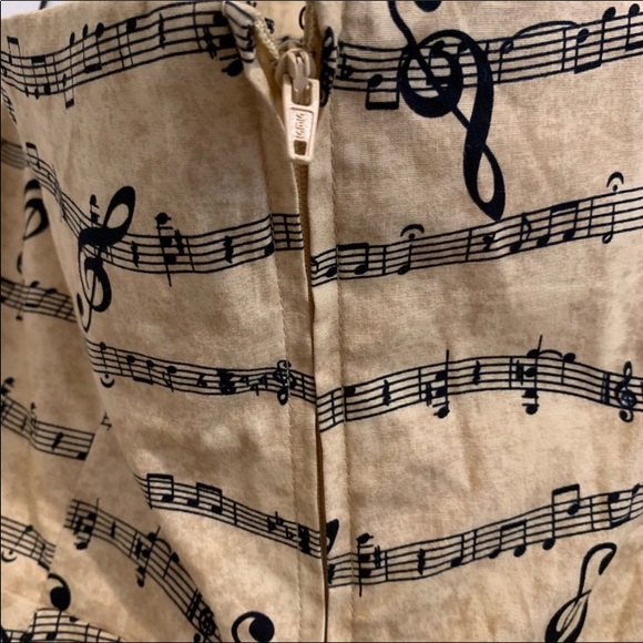 HOT TOPIC Music Note Rockabilly Pin-Up Style Corset Sleeveless Halter Dress - Picture 6 of 16